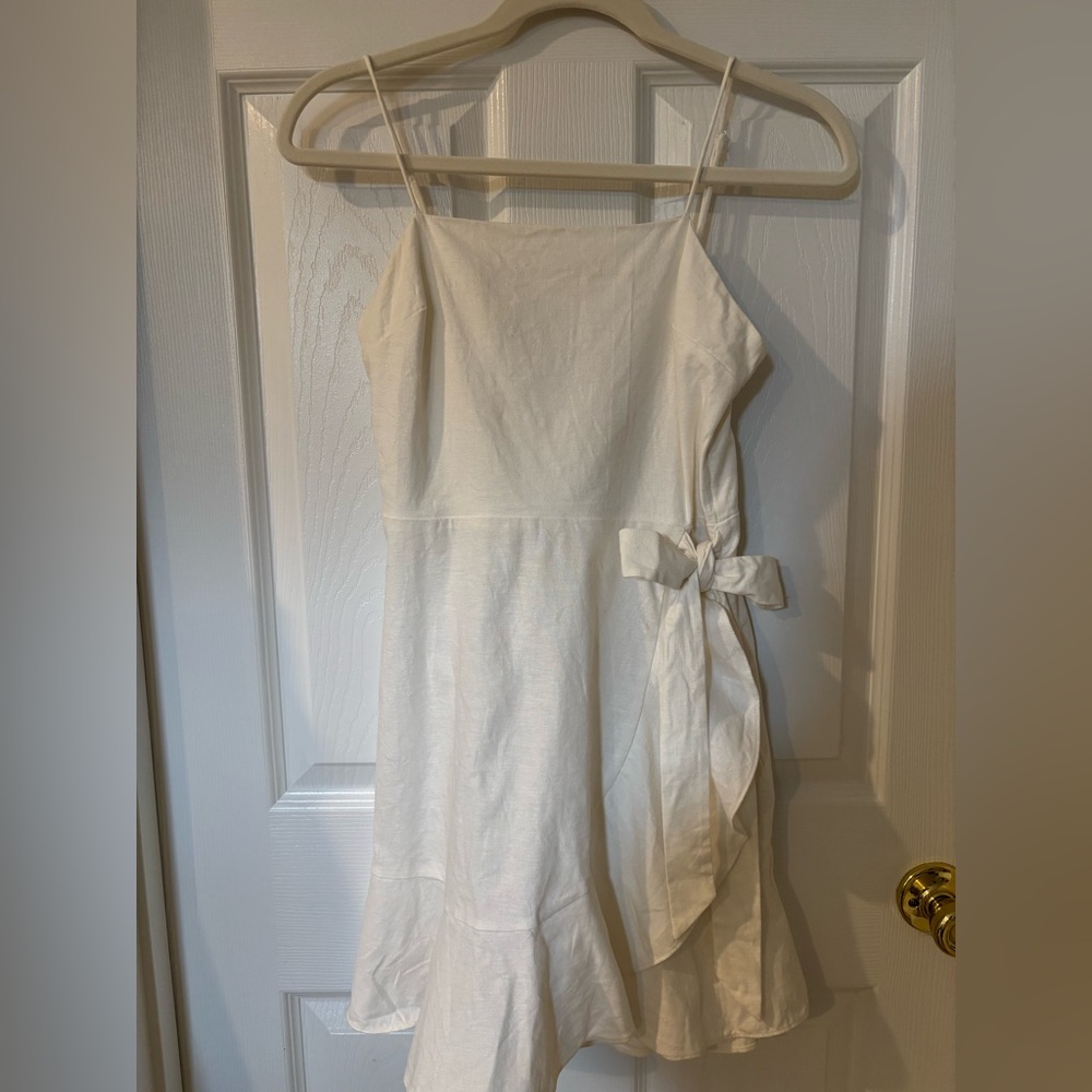 Express linen-blend dress